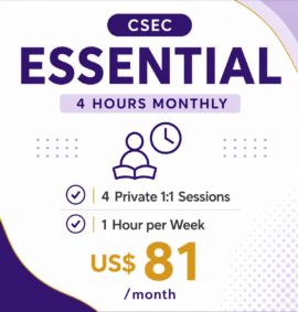 CSEC – Essential Monthly Online Tutoring