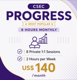 CSEC – Progress Monthly Online Tutoring