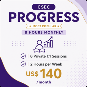 CSEC – Progress Monthly Online Tutoring